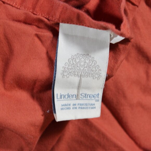 Linden Street 100% Egyptian Cotton Flat Sheet Queen/Small King Size Terracotta - Picture 5 of 6